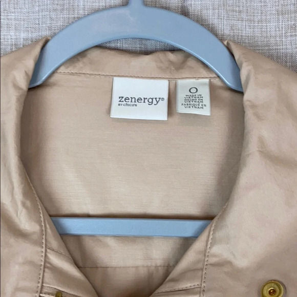 Zenergy By Chico’s Zipper Roll Up Sleeve Jacket Chico’s Sizing 0 - Picture 4 of 9